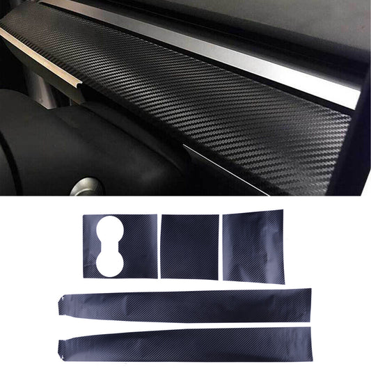1set Dashboard Center Console Panel Sticker Cover Trim Fit for Model 3 v