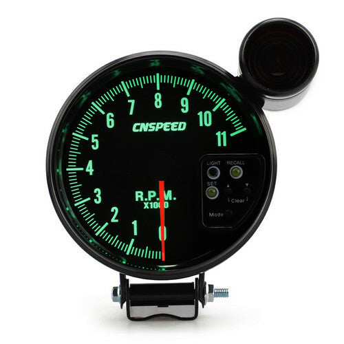 new 7-color 11K RPM tachometer LED specification + shift light, black, 5-inch/120mm
