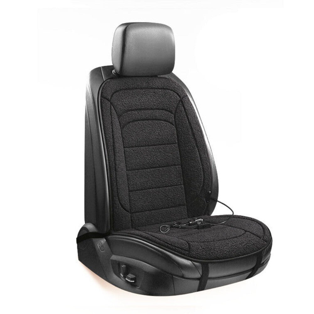 Winter Heated Car for Seat Cushion Lamb Wool Household Warmer Cover Mat 12V New n