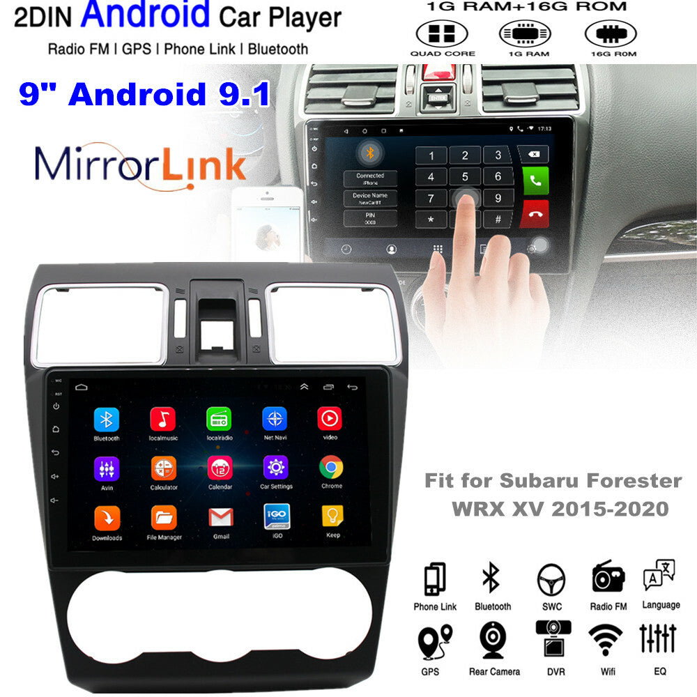 9-inch Android 9.1 Car GPS Navigation Radio WiFi Player for Subaru Forester WRX XV n