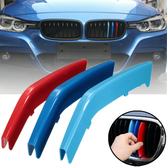 3-Color Front Grille Grill Cover Strips Clip Trim for BMW 3 Series F30 F35 13-18