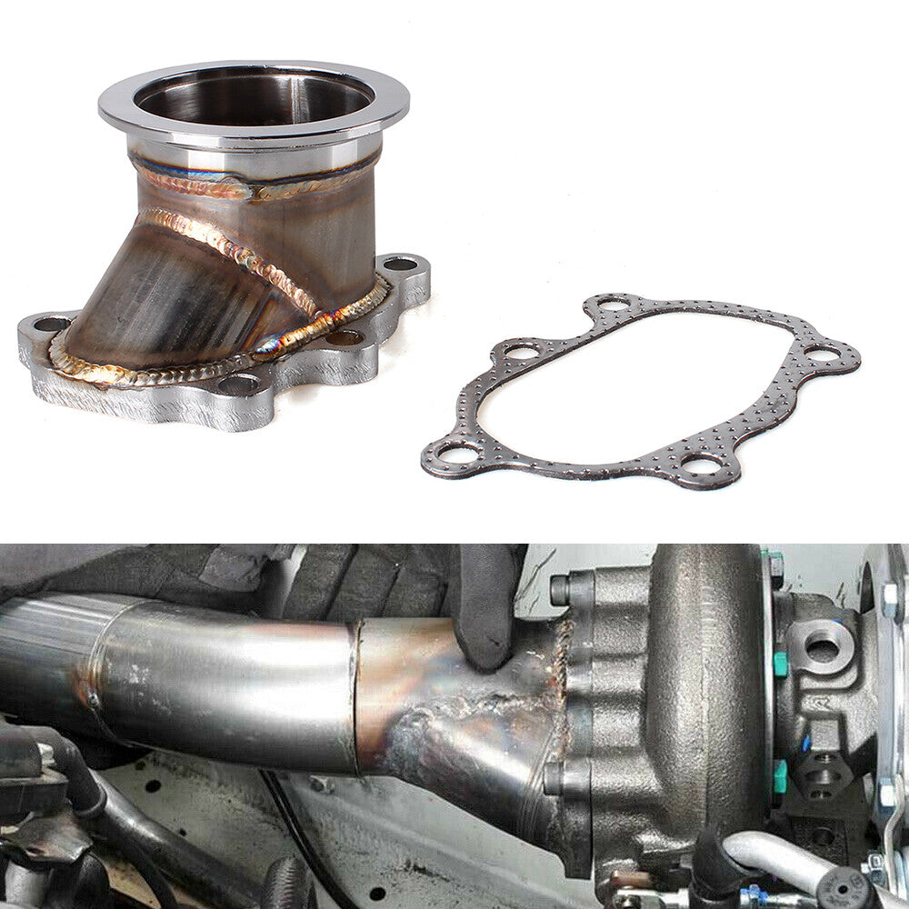 Turbo Down GT25 GT28 T25 T28 5 Bolt Flange to 2.5 63mm V band Adapter Q