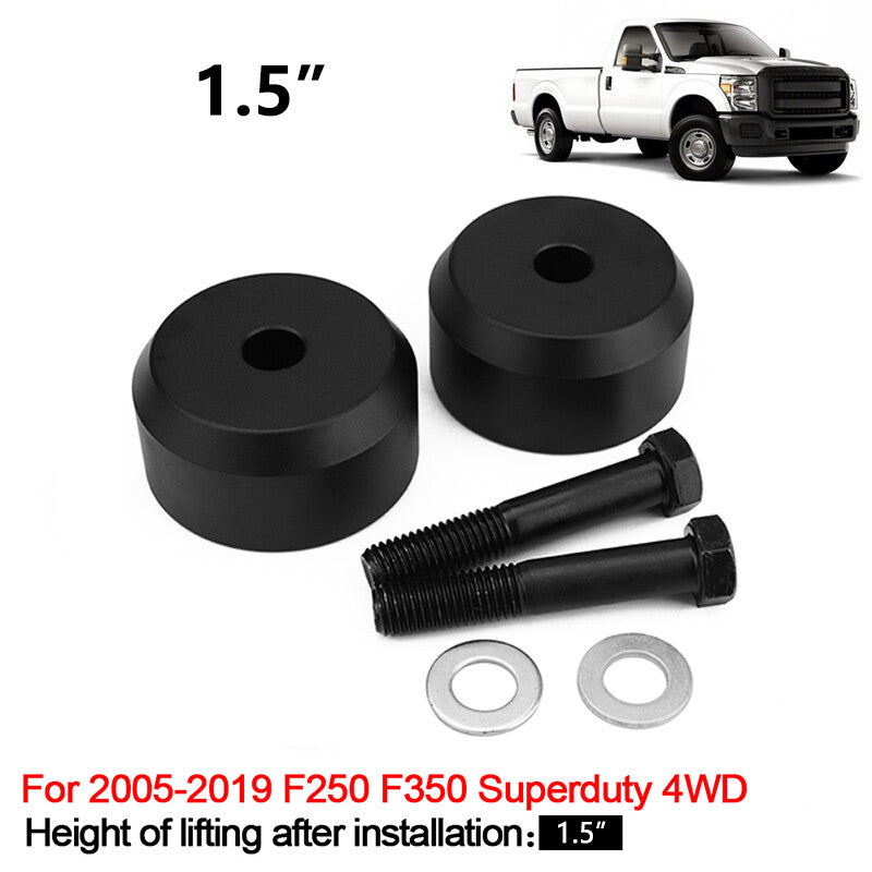1.5-inch front leveling lift kit for 2005-2023 for Ford F250 F350 SUPER DUTY 4WD Black
