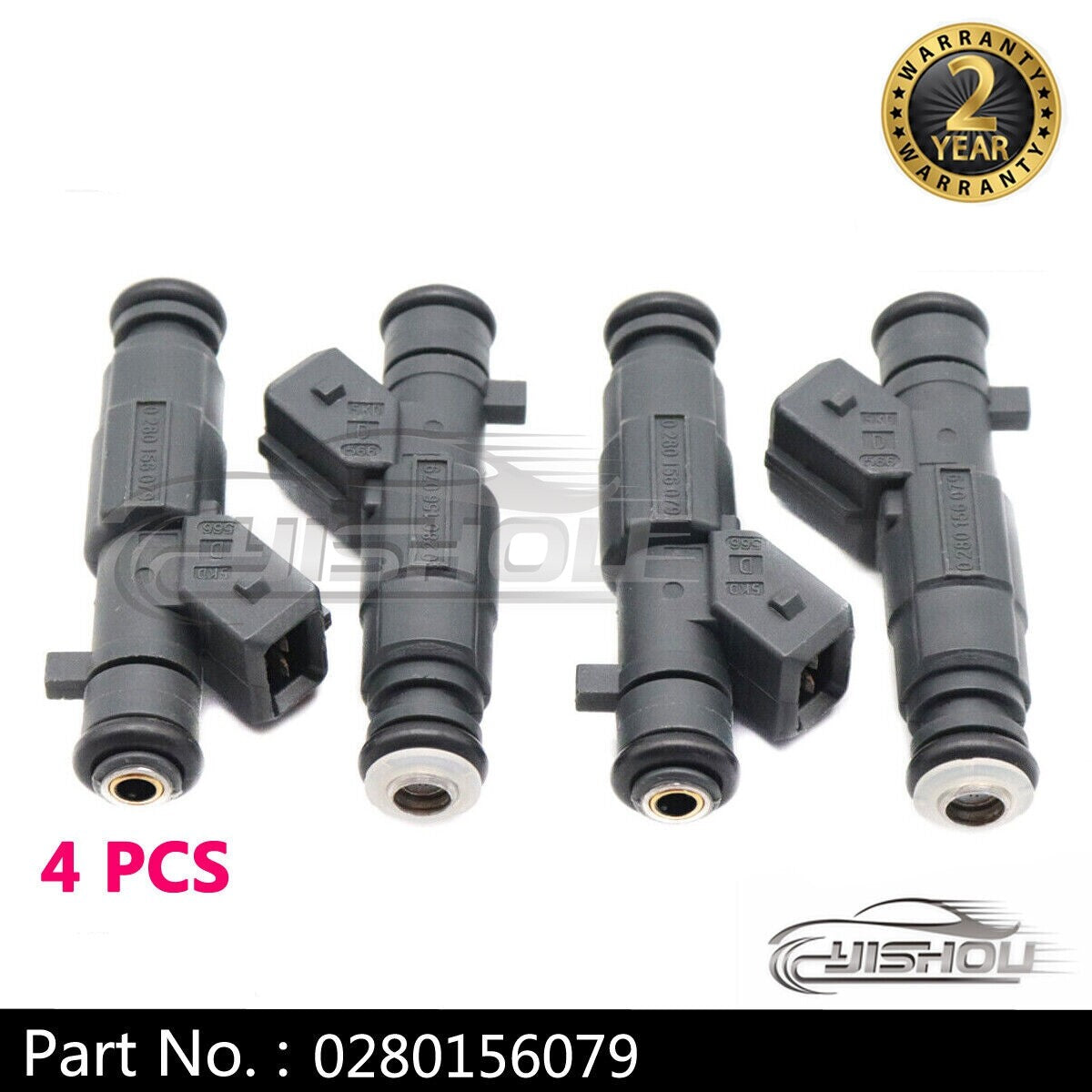 4-pack 0280156079 fuel injectors for ROVER for MG ZT-T ZS 75 1.8T 1.8LK series turbochargers