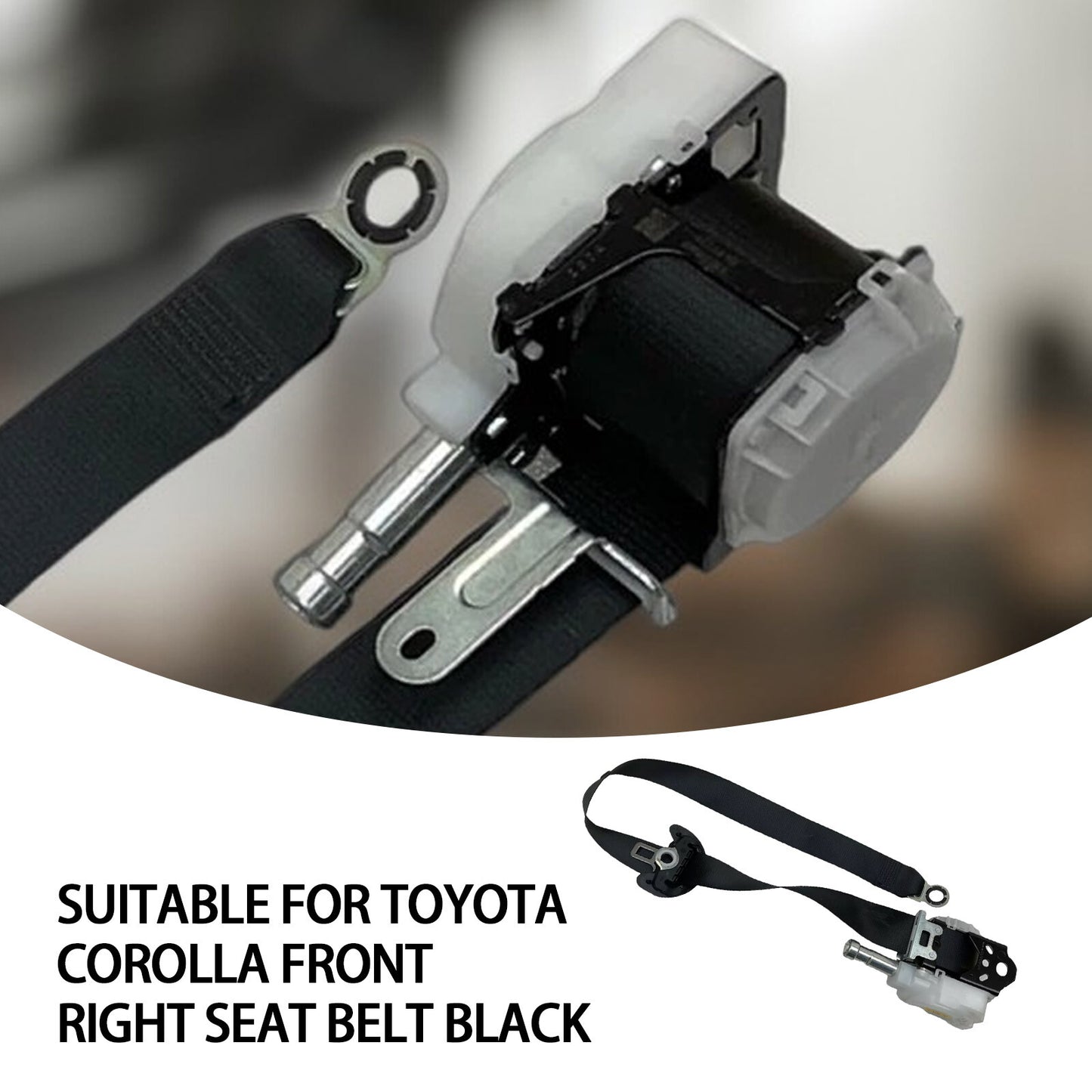 Suitable for 2019-2023 for Toyota for Corolla right front seatbelt, black, 73210-47273-C5 Q