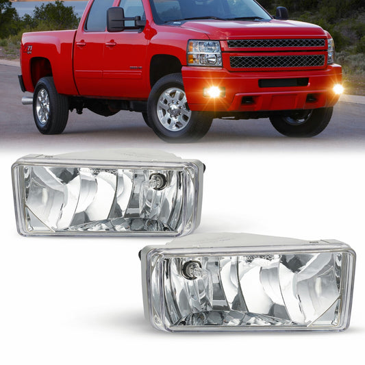 Fit For 2008 - 2014 for Silverado Clear Lens 1 Pair Front Bumper Fog Light - v