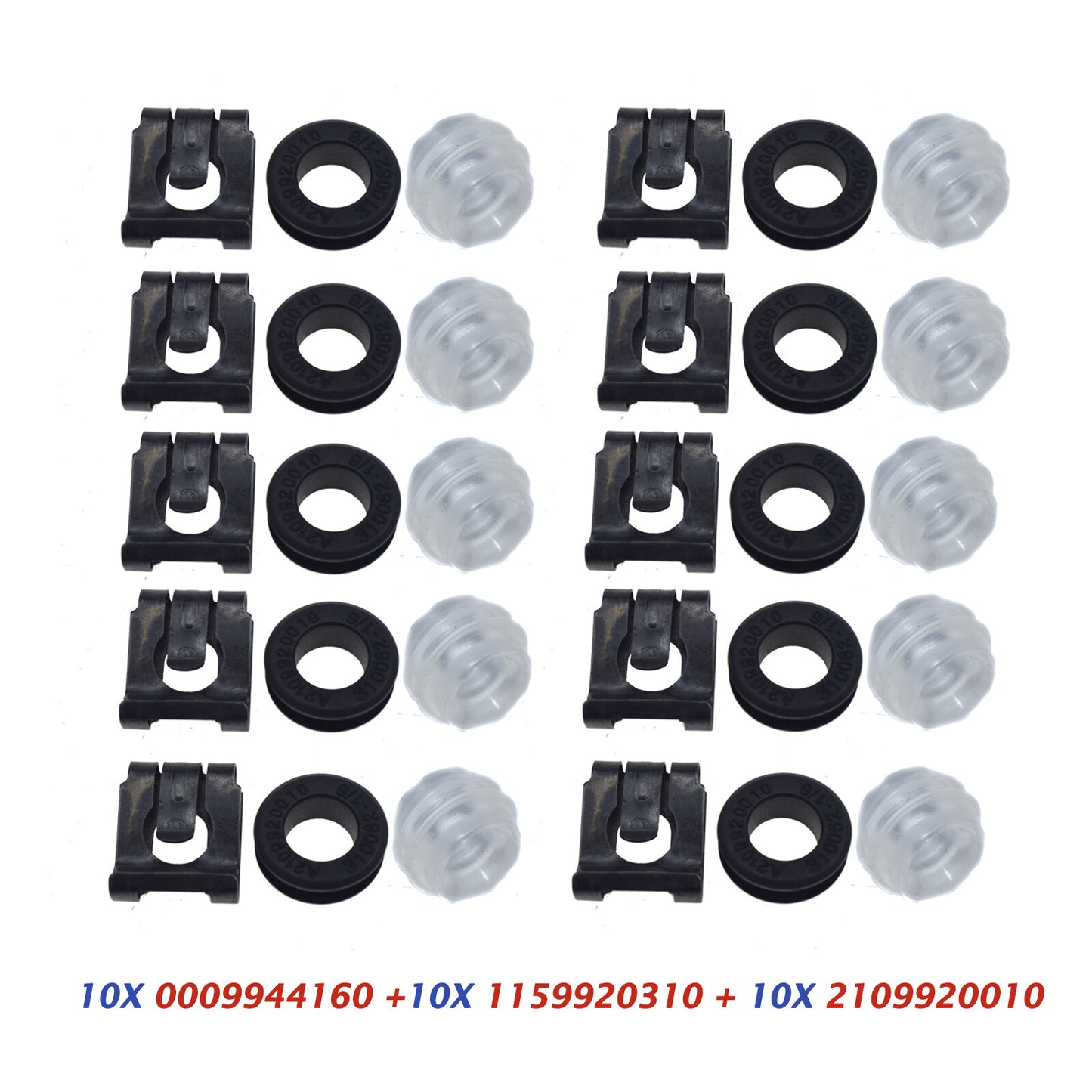 10 sets of bushings for MB W115 W124 automatic shift linkage lever 1159920110- n