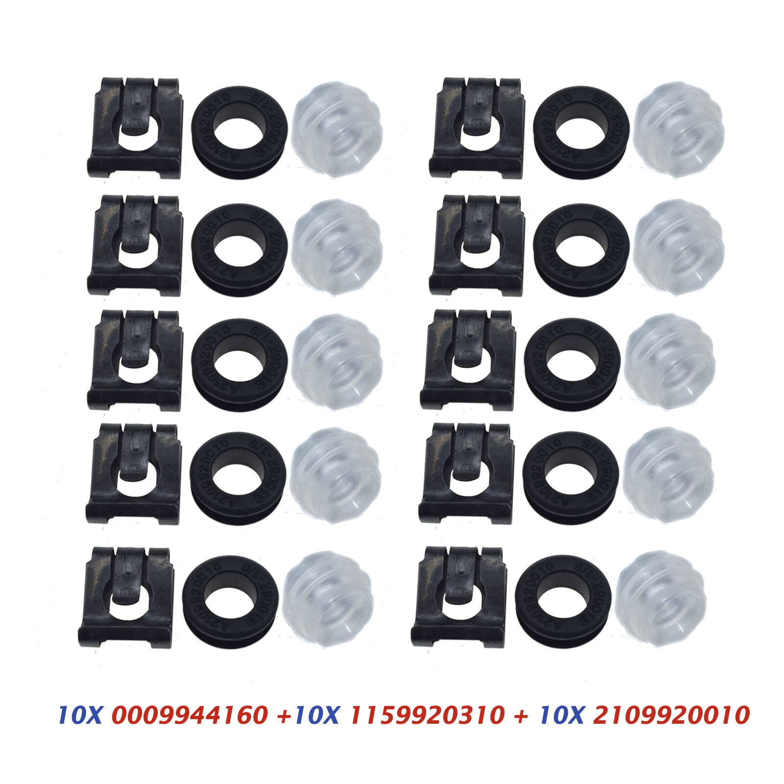 10 sets of bushings for MB W115 W124 automatic shift linkage lever 1159920110- n