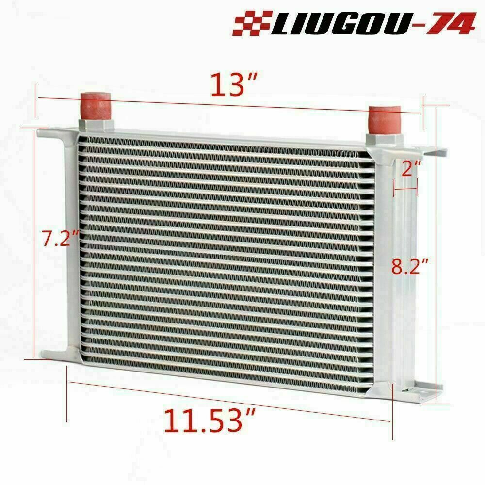 Universal Engine Oil Cooler 25 Row 10AN + Oil Filter Adapter Kit + 2 * Oil Lines (Brand New) Q