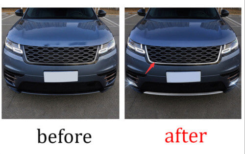 Mesh Grille Frame for Range Rover Velar 2018-2023 Chrome Steel Front Bumper 1pcs