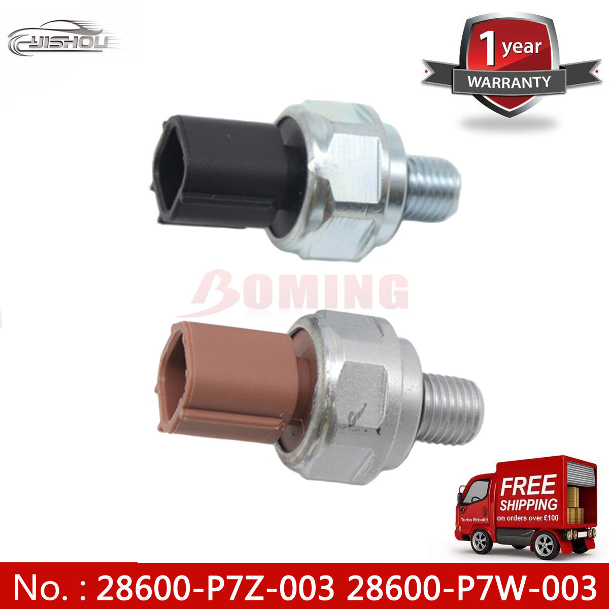 2-pack of new 28600-P7Z-003 and 28600-P7W-003 transmission pressure switches suitable for Honda .