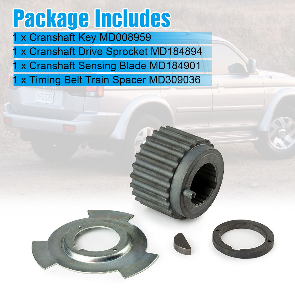 1X Crank Crankshaft Gear Sensor Blade+ Spacer Kit for Mitsubishi Montero Eclipse