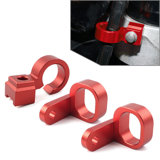 Front Rear Brake Hose Line Clamp for Suzuki DRZ400SM 2005-2022 RMX450Z 10-11 Red