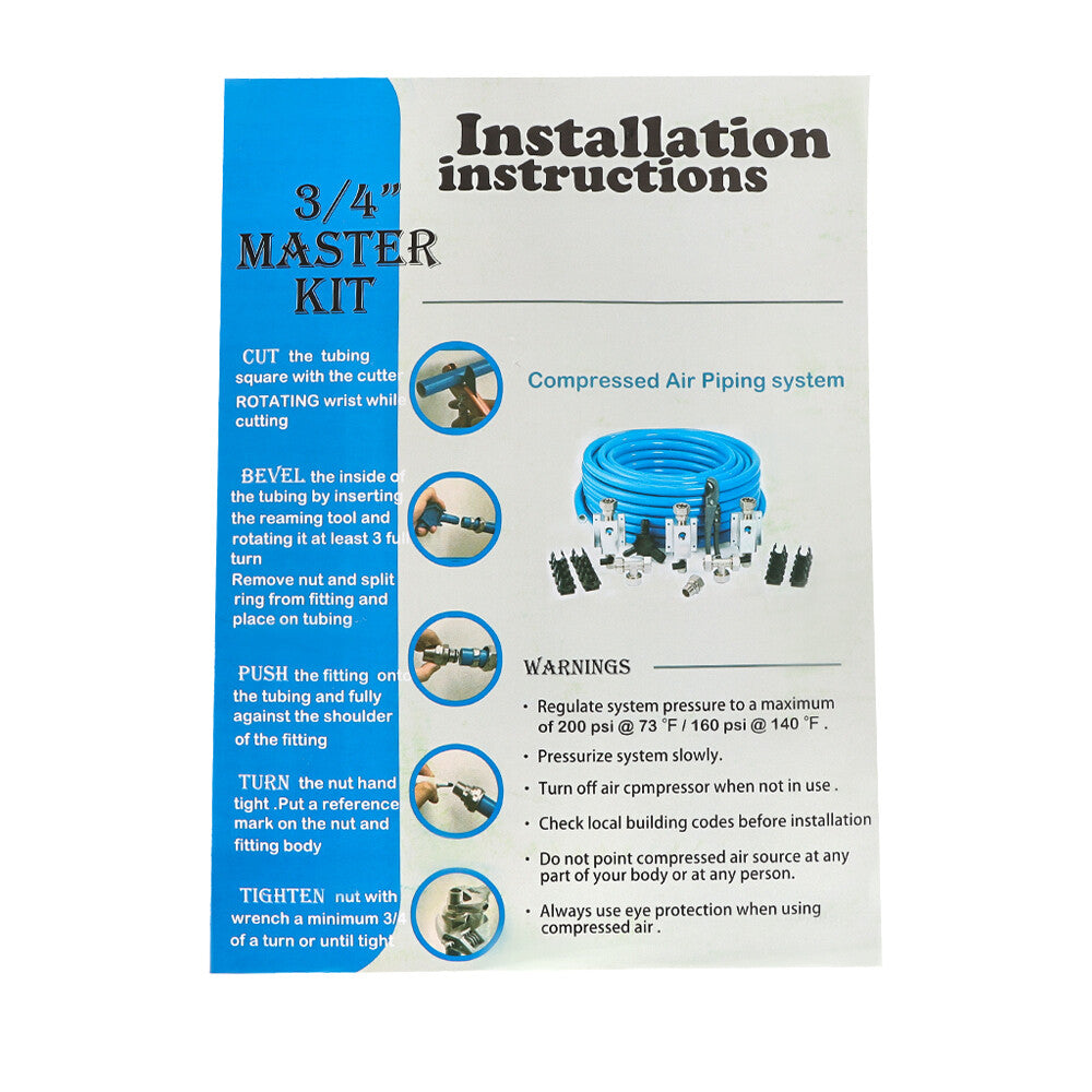 Max Line Compressed Air Line System, Duct Kit, Fast Air Maxline M7500 3/4- n