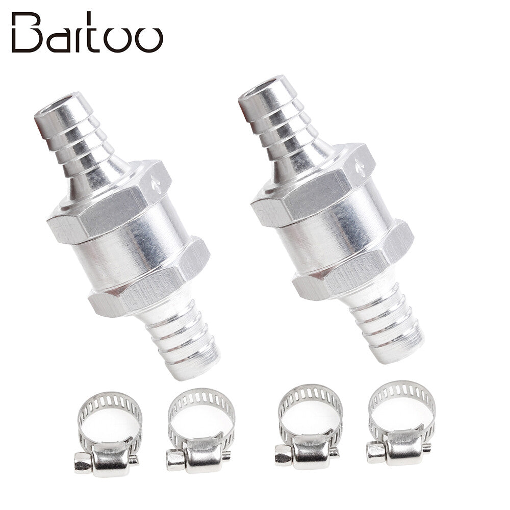 10mm Fuel Non Return One Way Check Valve Petrol Diesel 3/8+4Pcs Hose Clamps Q