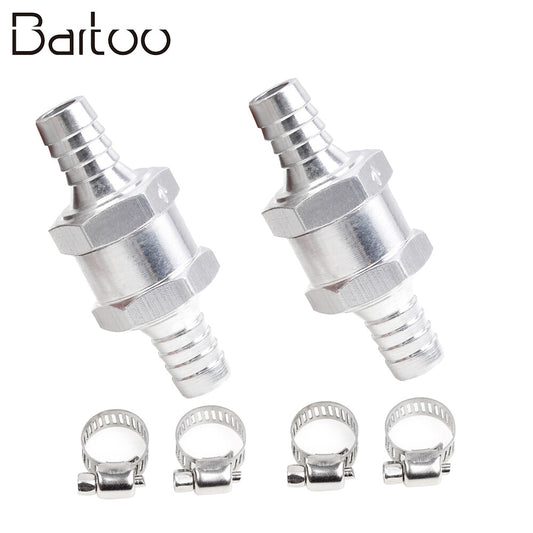 10mm Fuel Non Return One Way Check Valve Petrol Diesel 3/8+4Pcs Hose Clamps Q