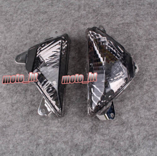Fit for Kawasaki 2013 2014 ZX-6R ZX636 Clear Motor Front Turn Signal Lenses Cover Q