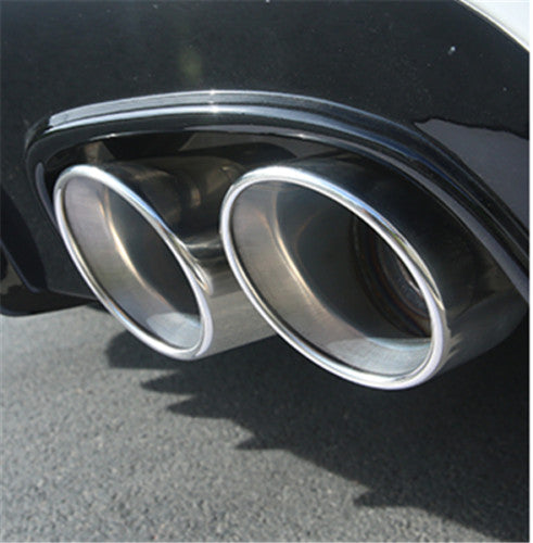 2P for Cadillac XT4 2019-2021 Car Exhaust Tip Trim Pipe Tail Silver Muffler 1Set