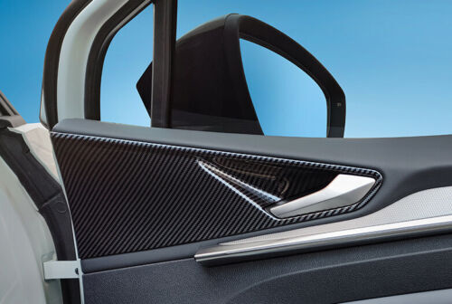 Carbon Fiber Inner Door Handle Bowl Panel Cover Trim for Volkswagen ID.4 2021-24