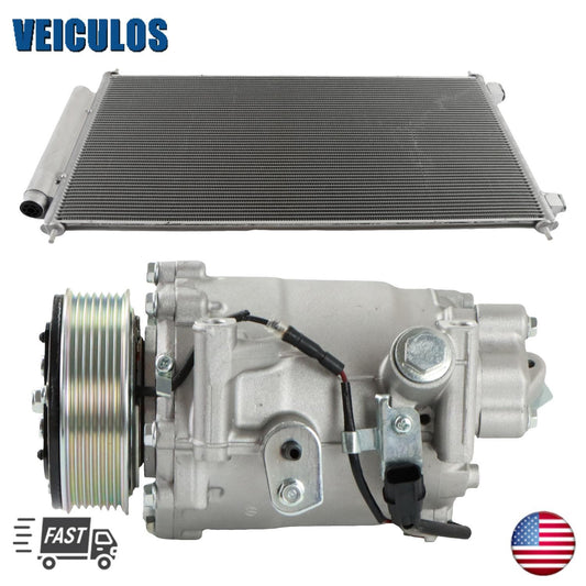 A/C AC Compressor AC Condenser For 2007-15 for Honda CR-V for Civic for Acura for RDX ILX 2.4L