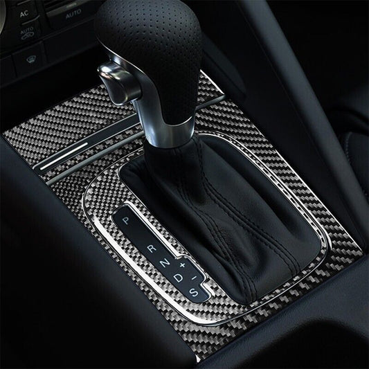 Real Carbon Fiber Car Gear Shift Panel Cover Trim for Audi A3 S3 2006-2007 3PCS