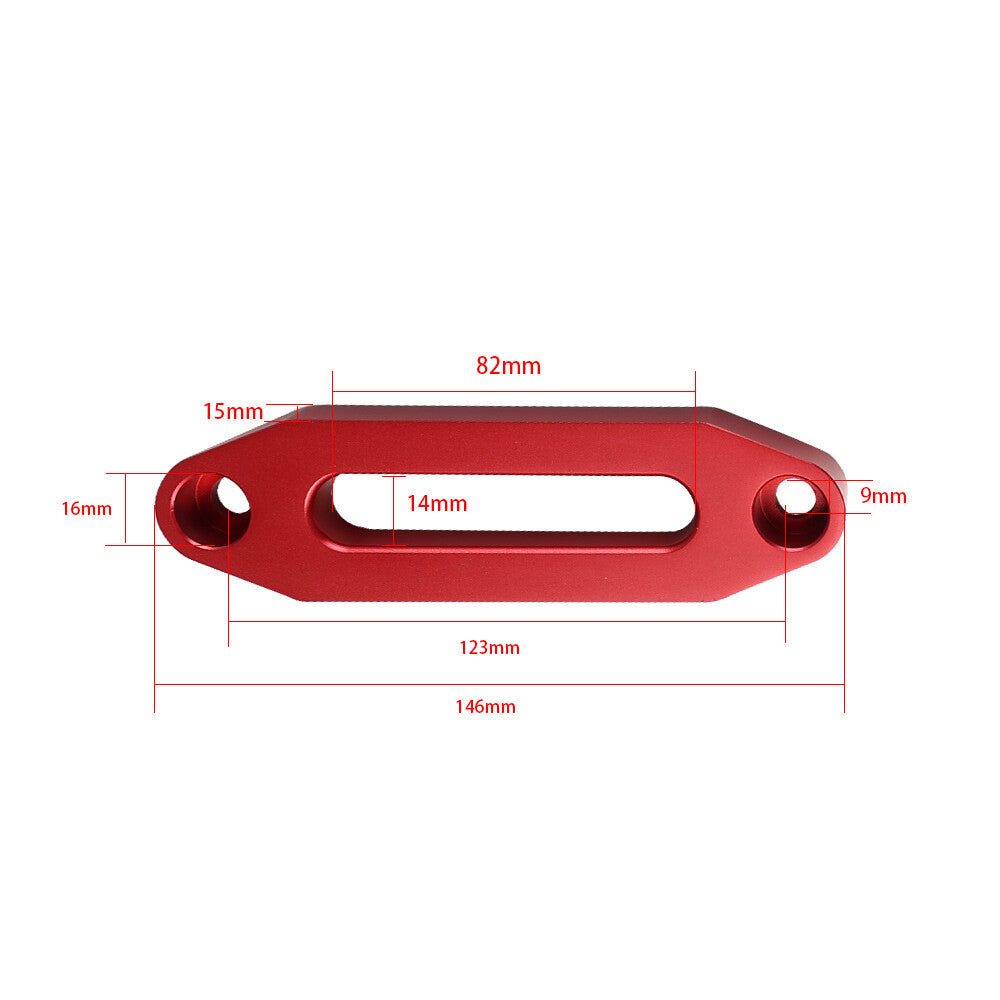 Hawse Fairlead for Synthetic Winch Rope Cable Lead Guide ATV Red Aluminum Q