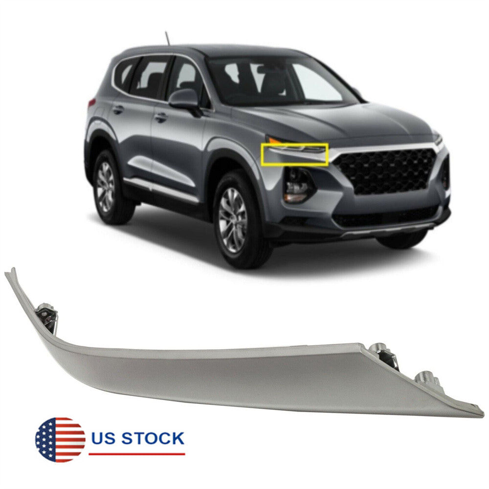 RH Passenger Side Front Headlight Molding for Hyundai Santa Fe Sport 2019 2020