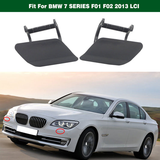 1Pair Headlight Lamp Washer Nozzle Jet Cover for BMW 7Series F01 F02 LCI 2013 Q