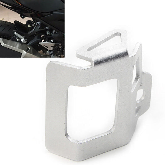for YAMAHA MT-07 FZ07 MT-09/Trace FJ09 Silver Rear Brake Fluid Reservoir Cover