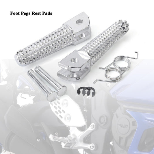 Front Rider Foot Pegs Rest Pads Adapters for YAMAHA YZF R25 R125 R3 15-24 R1 R6 Q