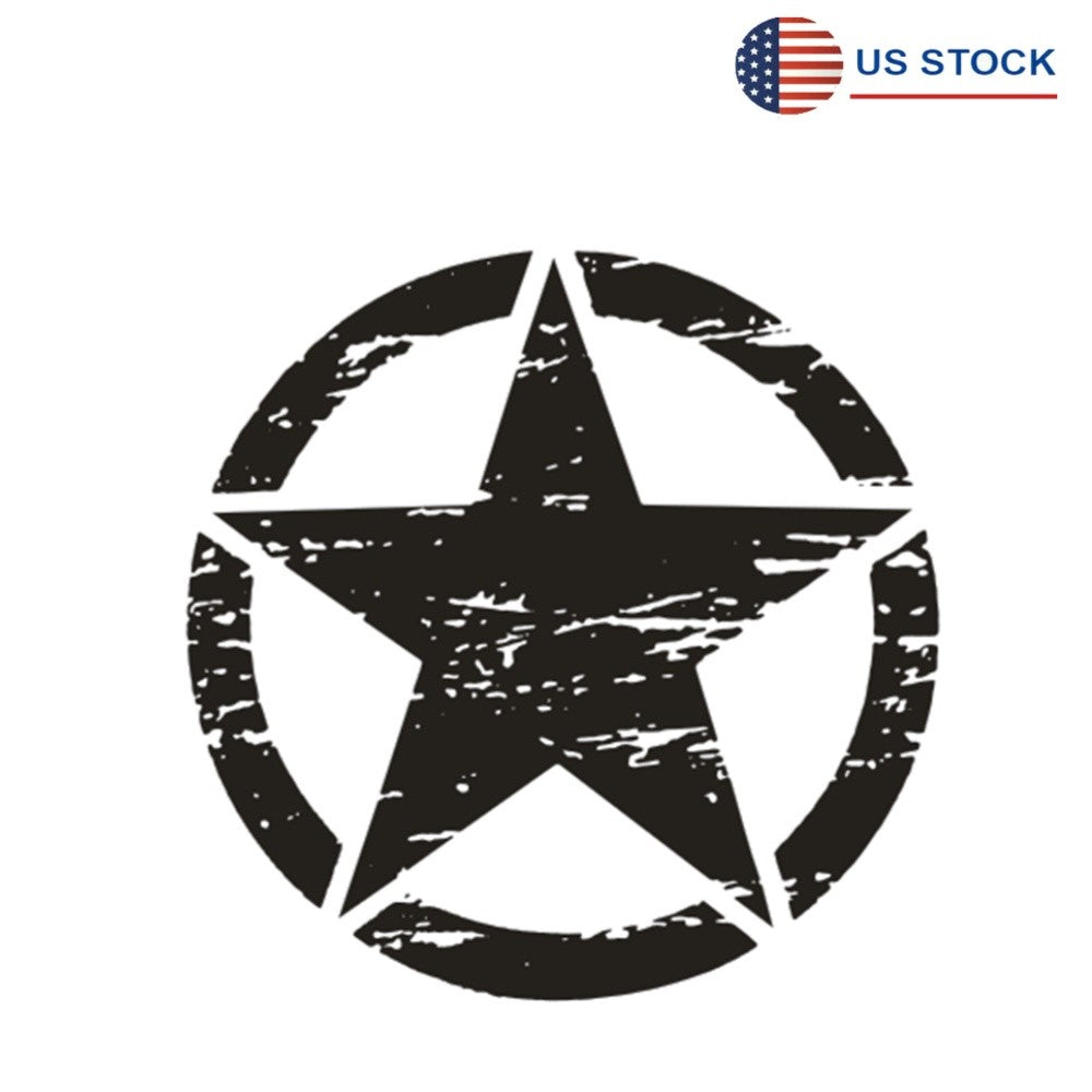 Sticker Matt Distressed Army Military Star Hood Decal for Jeep for Wrangler etc Q