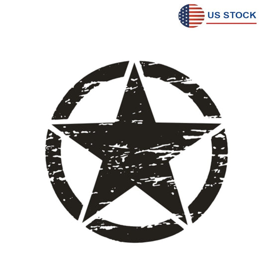 Sticker Matt Distressed Army Military Star Hood Decal for Jeep for Wrangler etc Q