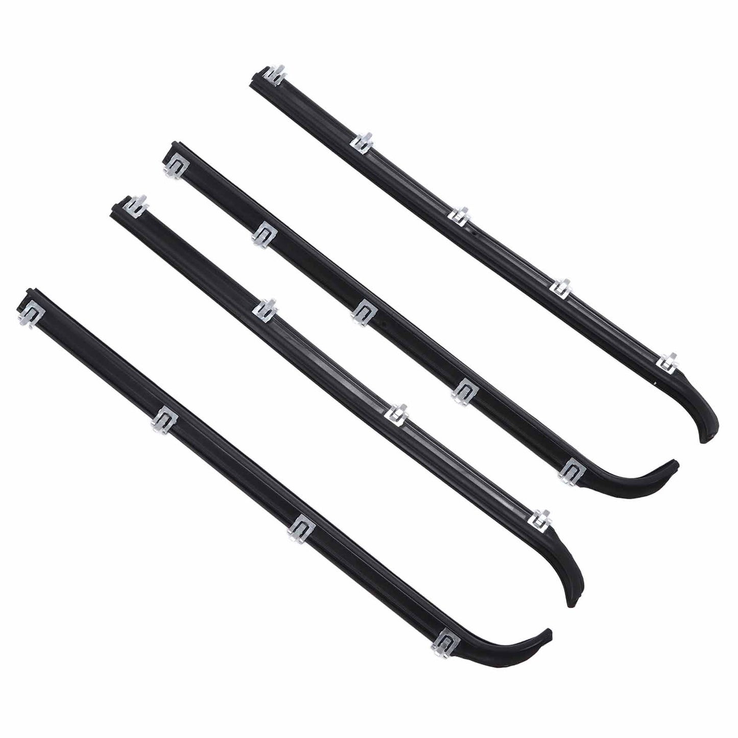 Hot 4pcs Window Sweep Felts Seals AM41543318 Weatherstrip Kit Part For F150