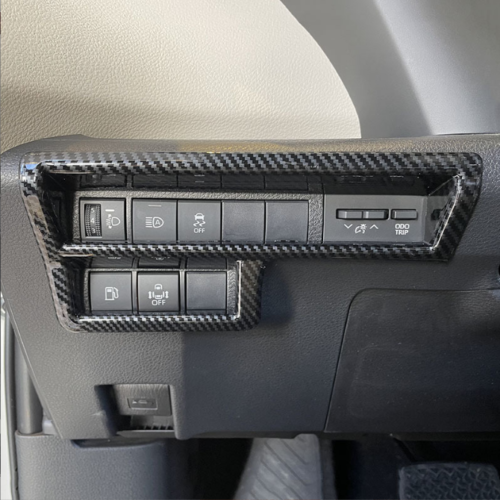 For 2021-22 for Toyota for Sienna Carbon Fiber Headlight Switch Button Frame Cover Trim