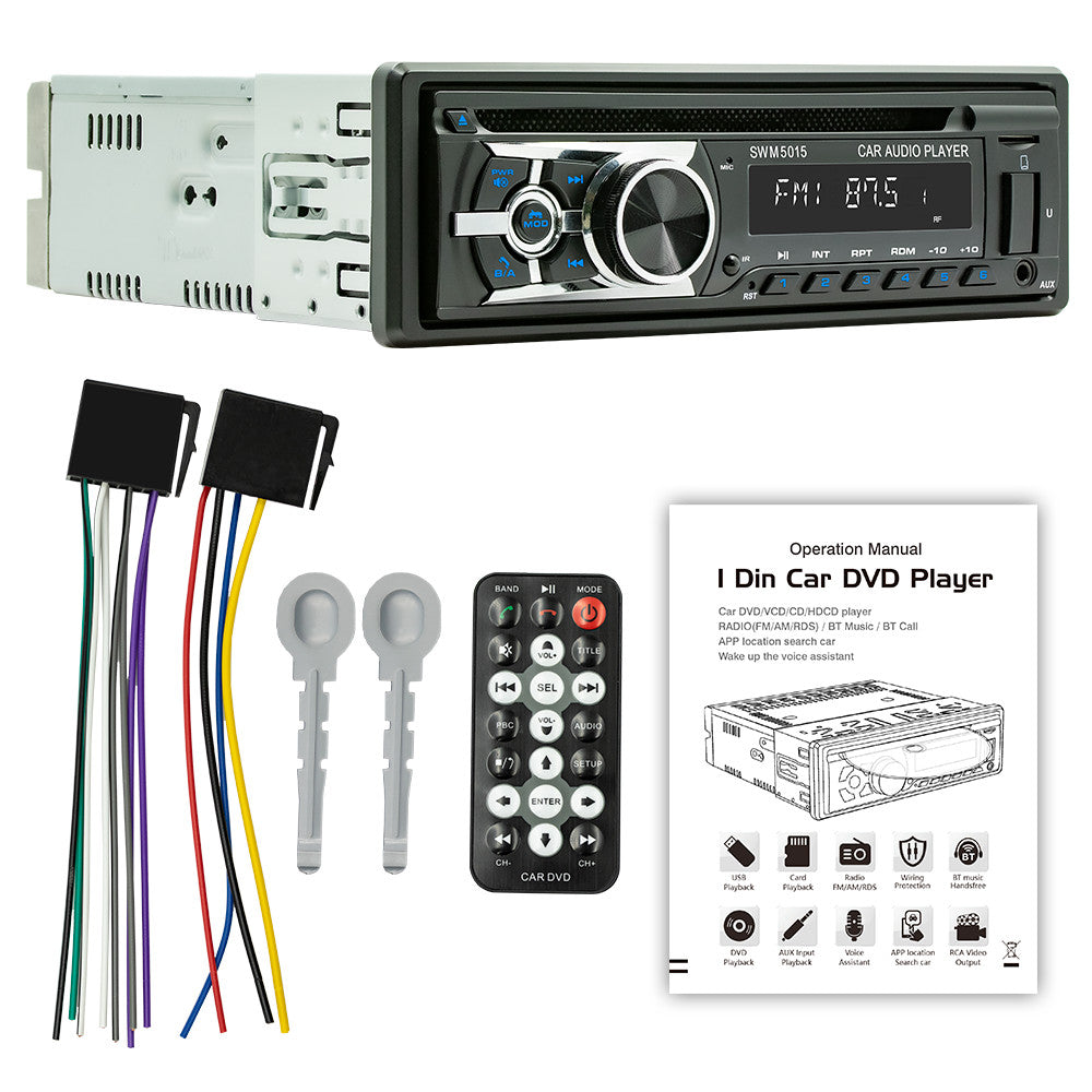 Bluetooth Car Stereo MP3 Radio Player Audio In-Dash FM Aux Input CD DVD USB FM