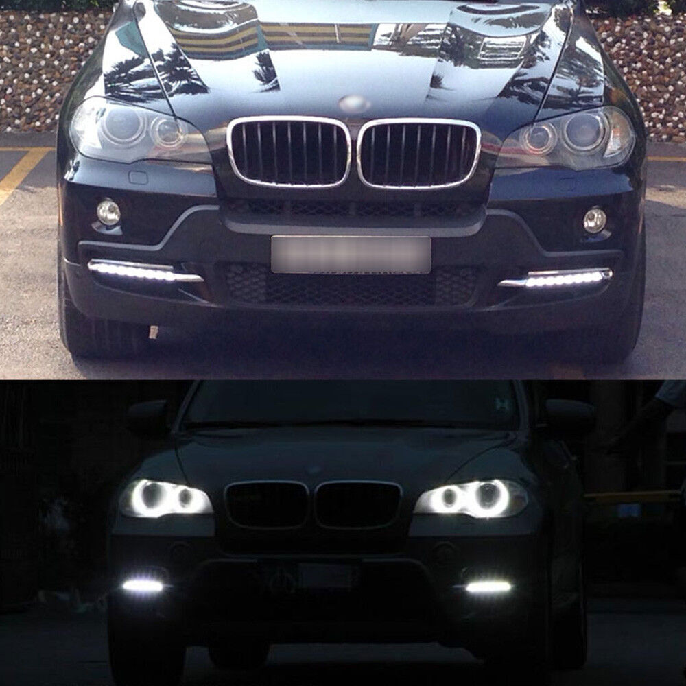 Front Bumper LED DRL Daytime Running Fog Lights for E70 X5 SUV 2007-2009 n