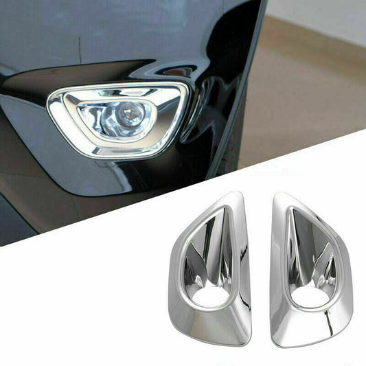 Chrome Front Fog Light Lamp Frame Cover Trim for Jeep Grand Cherokee 2014-2017