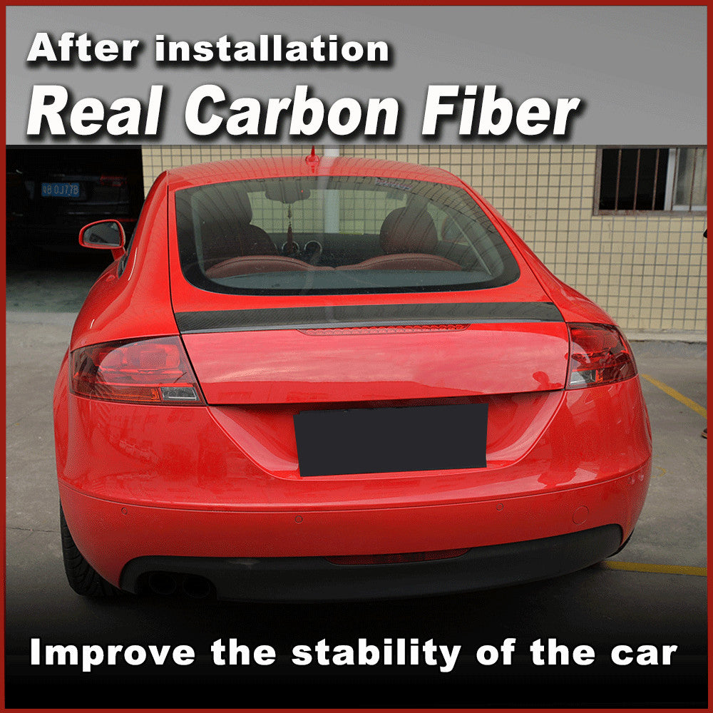 Carbon Fiber Rear Trunk Roof Lid Spoiler Wing Fit for Audi Mk2 TT 8J TTS 08-14