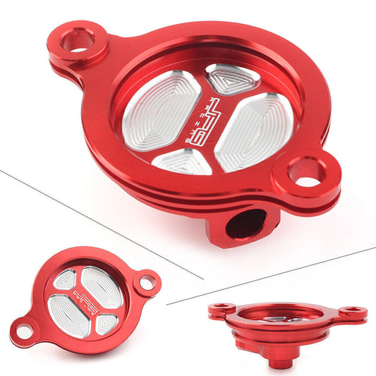Motorcycle Red Oil Filter Cover Cap for Honda CRF CRF450R CRF450RX 2017-2020 Q