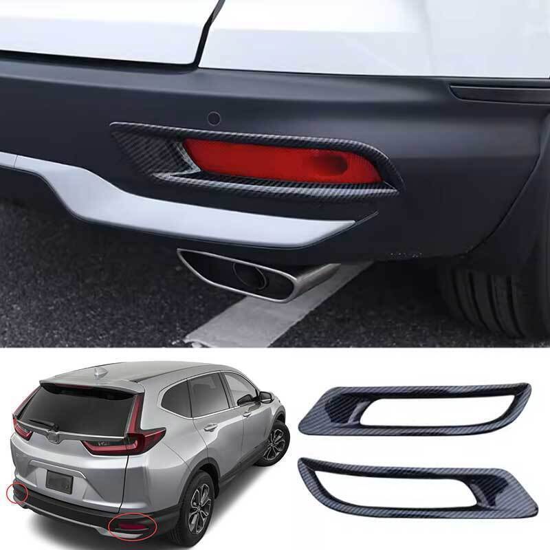 for Honda CRV CR-V 20-2022 Carbon Fiber Look Rear Fog Light Molding Frame Trims
