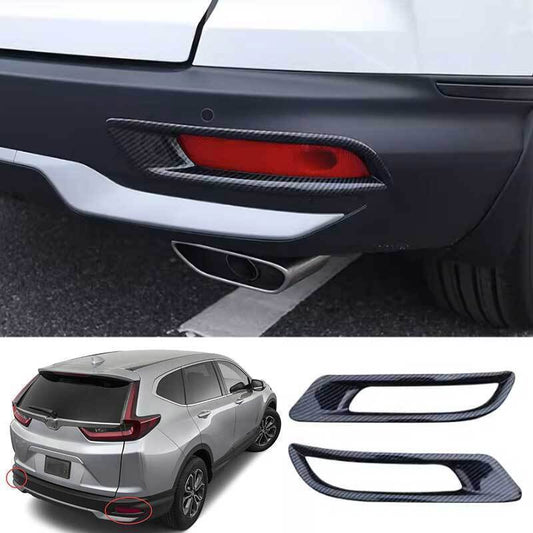 for Honda CRV CR-V 20-2022 Carbon Fiber Look Rear Fog Light Molding Frame Trims