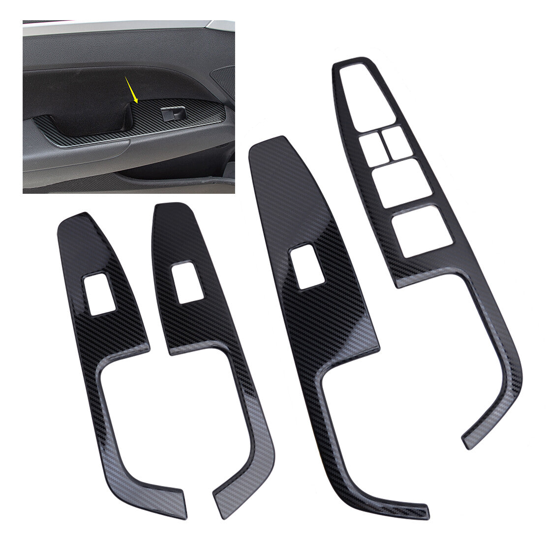 Front Door Armrest Window Switch Cover Trim Fit for Hyundai for Elantra 17-20