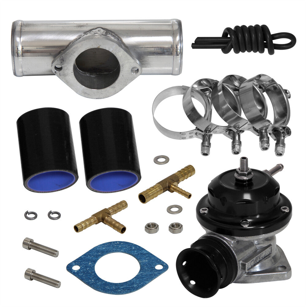 Type-RS 30PSI Blow Off Valve BOV+51mm Flange Pipe Adapter Silicone Hose Kit BK