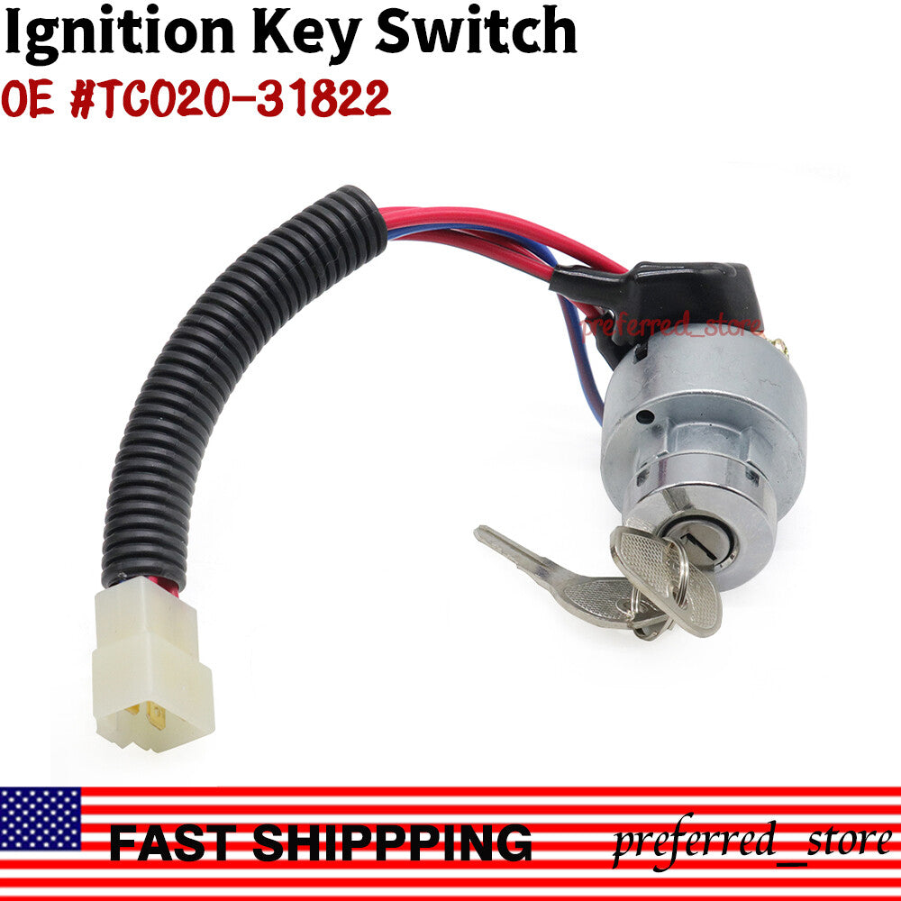 Ignition switch with ignition lock and 2 buttons suitable for MX5000 tractor TC020-31822- v