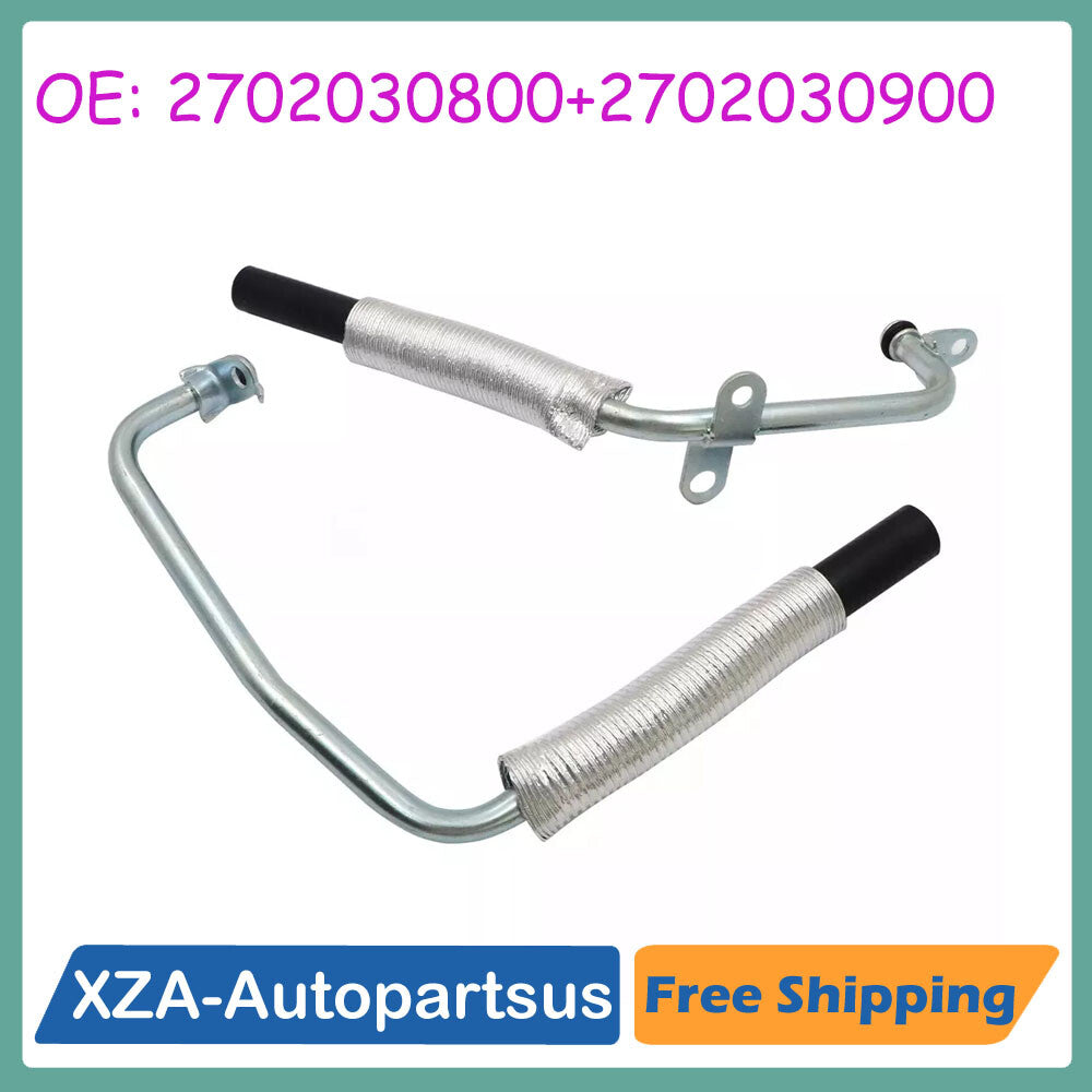 2Turbocharger Coolant Lines For 2014-2019 for Mercedes CLA250 2702030800 2702030900