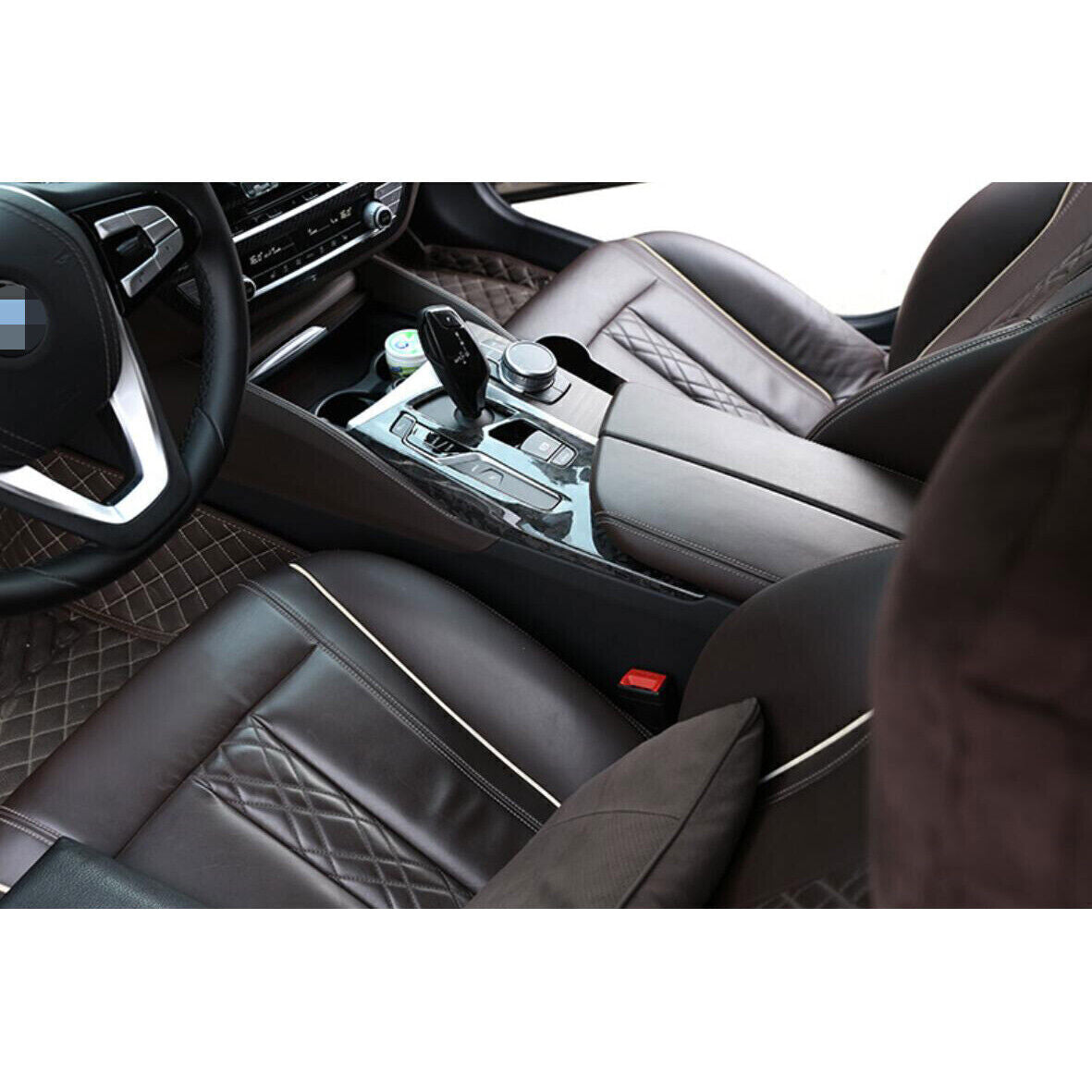 Forged Carbon Fiber for 5 19-22 Center Console Gear Shift Panel Cover n