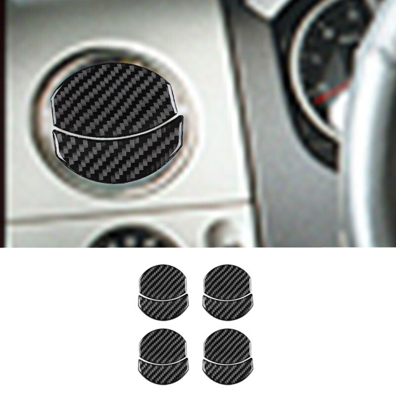 Red Carbon Fiber Interior Door's Panel Cover Trim for Mustang 2005-2009 v