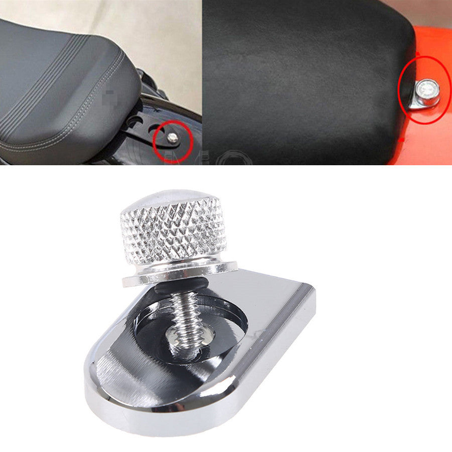 Chrome for Seat Bolt Tab Screw Mount Knob Cover for Harley FXD FLH FLS XL Touring