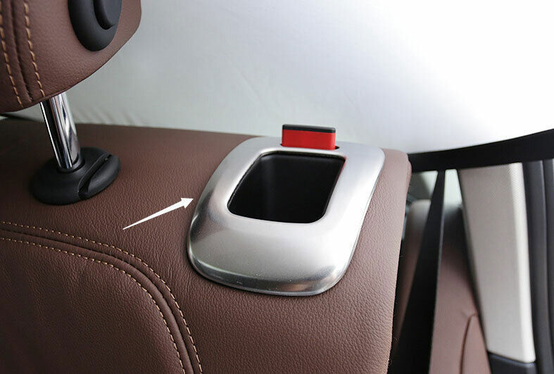 Silver Steel Rear for Seat Adjust Switch Frame Cover Trims for BMW X5 G05 2019-2023