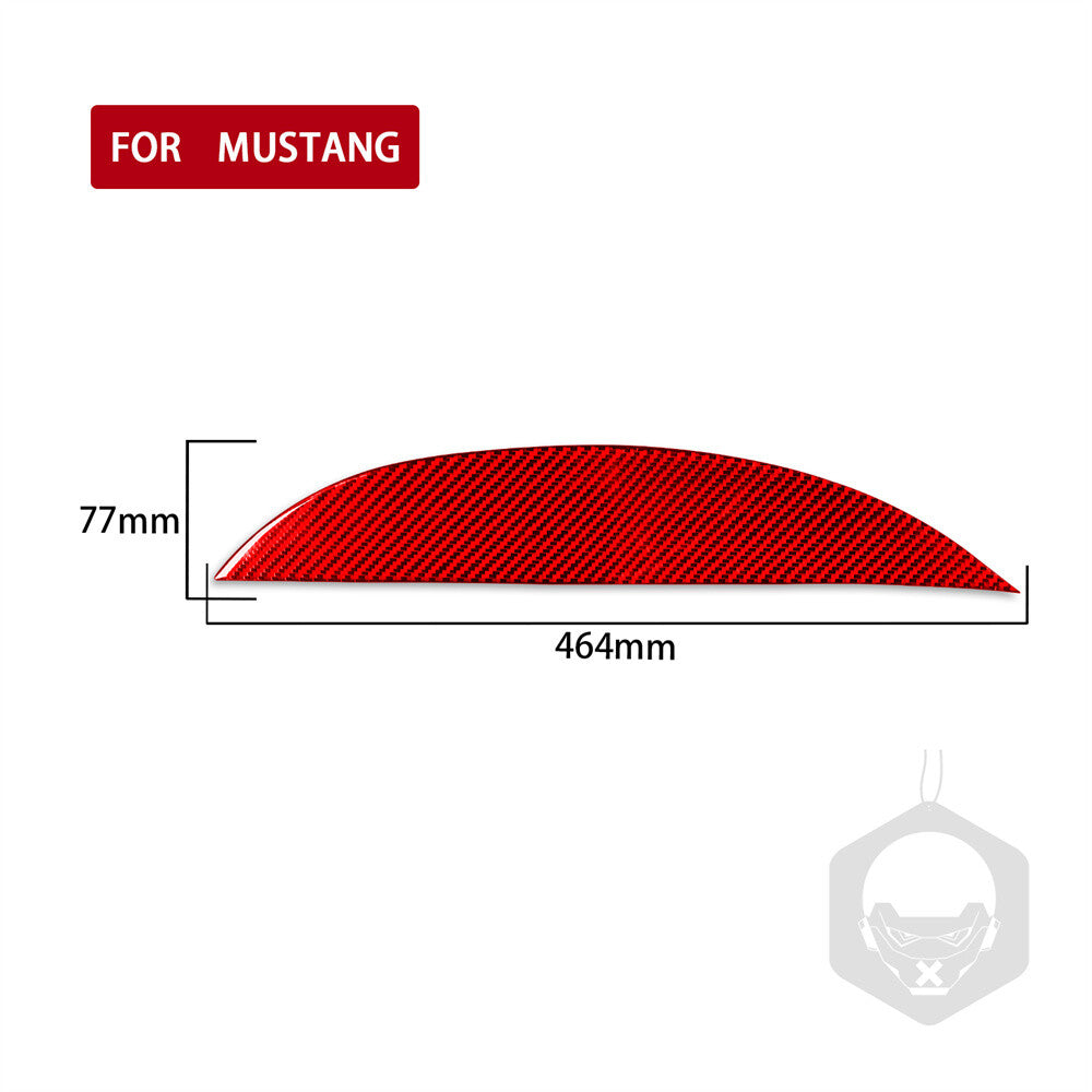Red Carbon Fiber Inner Dashboard for Co -pilot Panel Cover for Ford for Mustang 1996-2003
